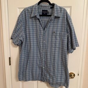 Nautica Blue Casual Button Down Shirt
